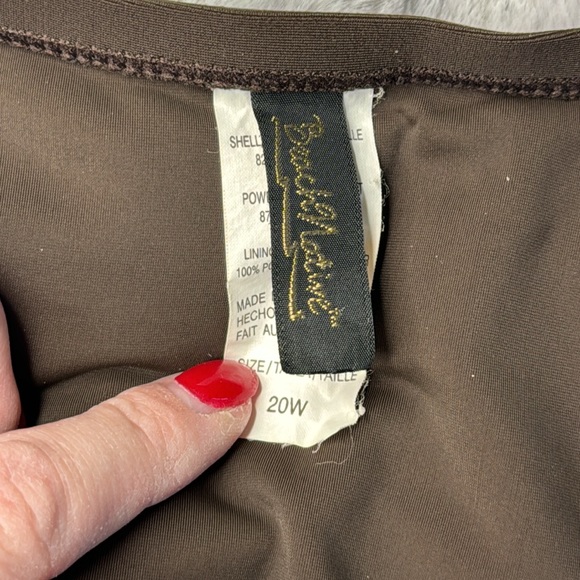 Brown tummy control swim bottoms size 20w - Picture 6 of 9